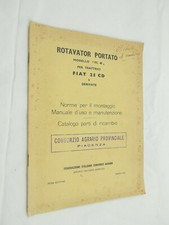 VECCHIO MANUALE USO ROTAVATOR