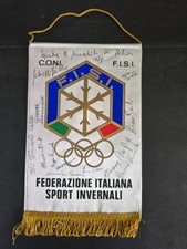 Gagliardetto FISI squadra B Mondiali di slalom sci  1978 autografi originali