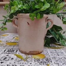 ANTICA CAPASA PUGLIESE SALATURO TERRACOTTA DI GROTTAGLIE VASO ANFORA GIARA 1900