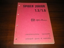 ALFA ROMEO MANUALE ALFA ROMEO SPIDER 1.31.6 JUNIOR 1973 O.CONDIZIONI