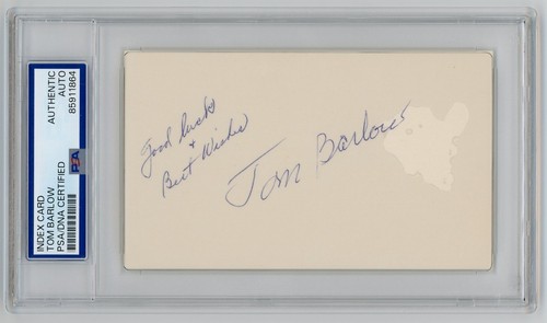 Tom barlow autografo firmato - tom,