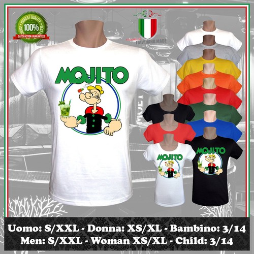 Shirt popeye mojito barman - t-shirt,
