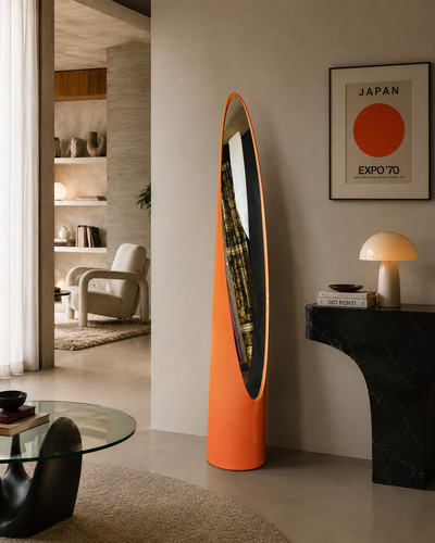 Specchio ecopelle mod - ecopelle, mod.