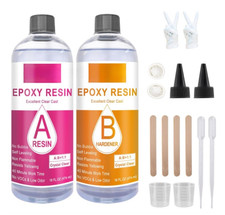 Resina epoxi 32oz transparente - resina,