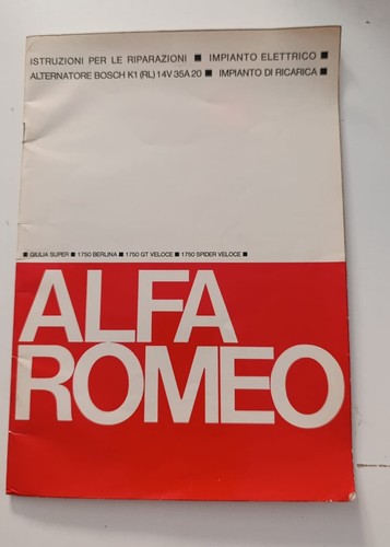 Libretto alfa romeo - alfa,