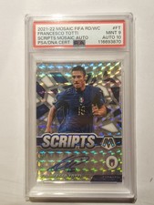 Francesco Totti Autograph PSA 9 AUTO 10 Italy Panini Mosaic World Cup Qatar