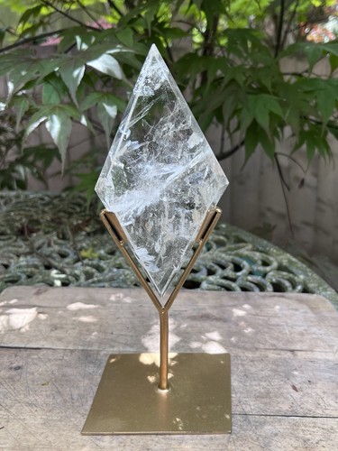 Clear quartz faceted diamond - clear,