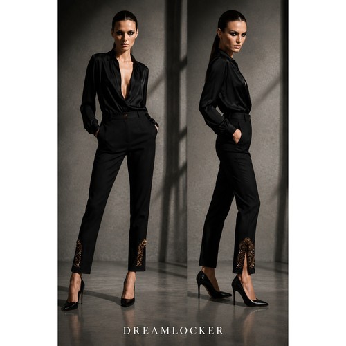 Pantaloni sera luxe con - pantaloni,