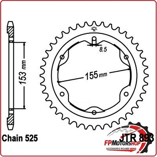 Corona trasmissione per moto - per,