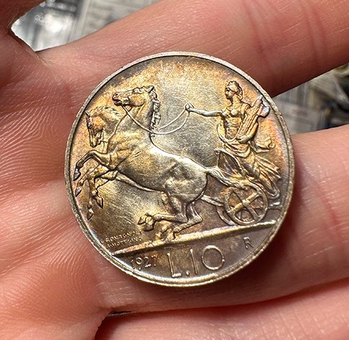 Regno italia lire biga - d'italia,