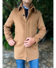 Cappotto uomo cammello in pura