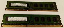 N. 2 Banchi da  1 GB RAM Memoria Samsung 1G 1RX8 PC3-10600U-09-10-A0