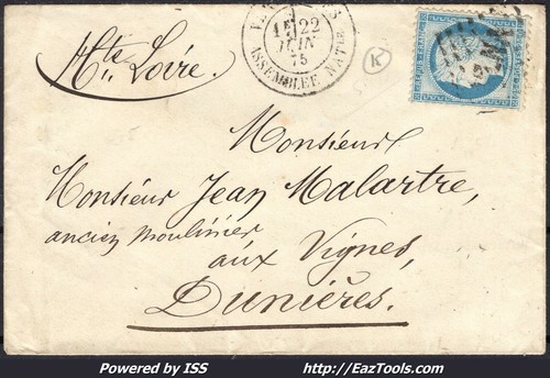 France 60c sur lettre - sur, asna