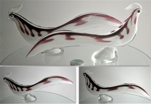 Coppia sculture vetro di - in,
