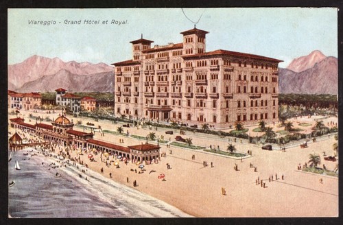 Cartolina viareggio grand - viareggio,