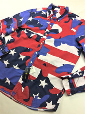Polo Ralph Lauren USA bandiera americana mimetica grafica Oxford camicie L