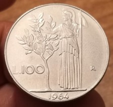 Moneta 100 Lire 1964, Italia