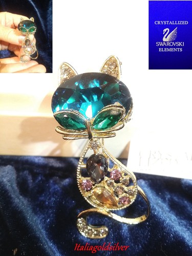 Spilla donna gatto oro - spilla,