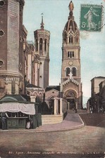 32-44) FRANCIA LYON FOURVIERE BUVETTE CHIOSCO KIOSQUE ANIMATA VIAGGIATA