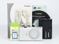 Canon Ixy 220F Powershot Elph 110 Hs Ixus 125 Argento W/Scatola, SD Card [Mint ]