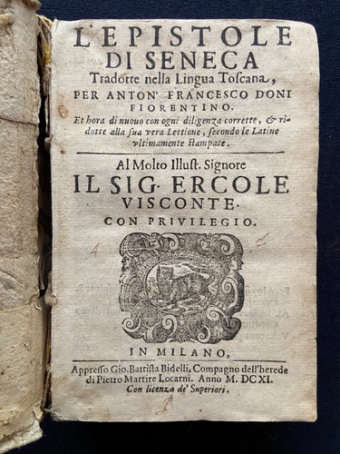 Epistole seneca nella - l'epistole,