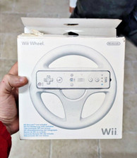 Nintendo Wii Wheel volante bianco ORIGINALE white per mario kart no ps1 ps2 ps3