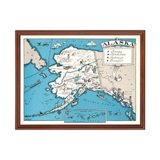 Vecchia mappa dell'Alaska 1931