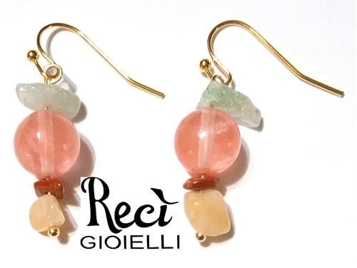 Orecchini unisex con pietre - orecchini,