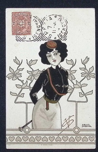 Fritz smpcza cartolina donna - cartolina,