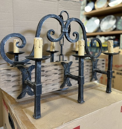 Lampadario vintage ferro - lampadario,