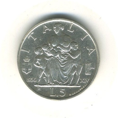 Lire 1936 xiv vittorio - lire, ,