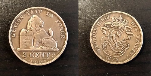 Belgio moneta da 2 cent - belgio,