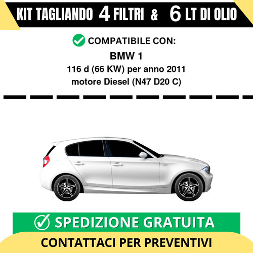 Tagliando per bmw - 116d, kw