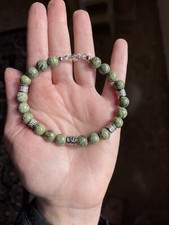 Bracciale uomo con perle da 8 mm di pietre semipreziose