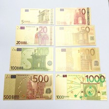 1 Set Lotto 8 Pezzi Oro Euro