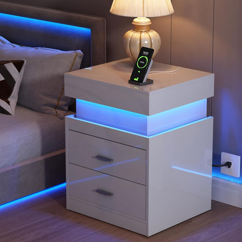 Comodino led elegante con - led,