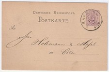 tedesco Reichspost PK 1877