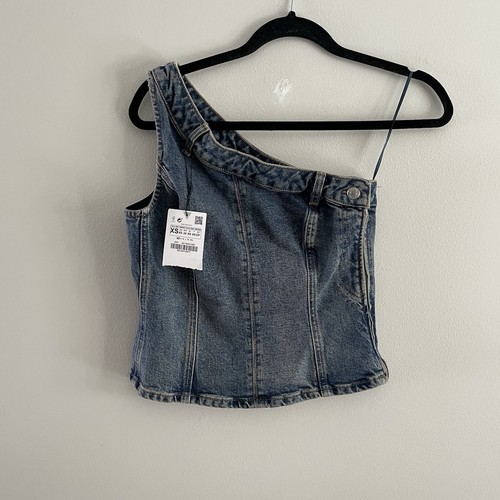 Top zara donna - xs, denim