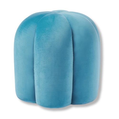 Pouf velluto cali blu - pouf,