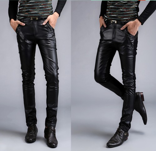 Pantaloni finta pelle uomo - pantaloni,