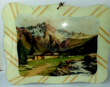 MODERNARIATO - QUADRO STILE SCANDINAVO IN VETRO DIPINTO ANNI 50/60