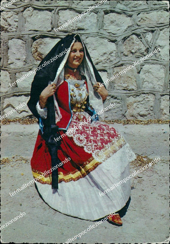 Bb19 cartolina costumi sardi - bb19,