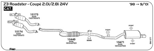 Catalizzatore per bmw 36 - per,