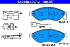 ATE 604807 PASTIGLIE FRENO