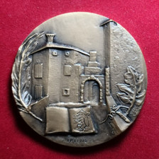Medaglia Vista del Borgo del Castello di Calepio 1992 opus Lorioli numerata