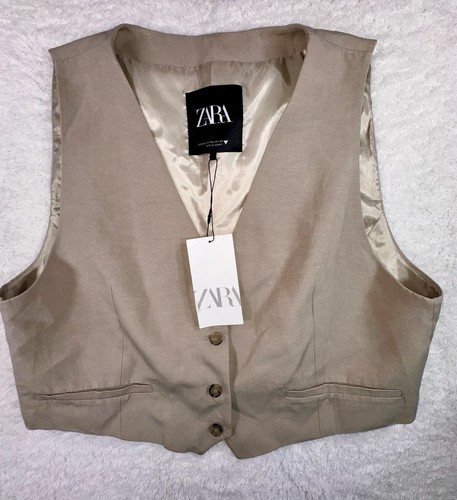 Gilet donna zara beige - gilet,