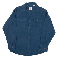 Camicia Flanella Blu A Maniche