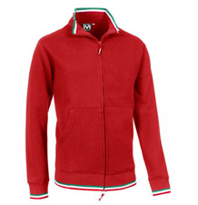 OCCASIONE - Stock Lotto 33 Felpe zip intera bande tricolore Myday Jaggy Sport
