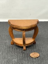 Dollhouse Miniature end table entry wood vintage 2.25x2.75x1.5 stained