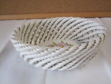 Cestino centrotavola vintage in porcellana svuota tasche ceramica Bassano antica